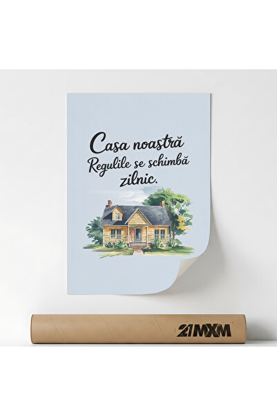 21mxm Poster, mesaj motivational in limba romana, Regulile se Schimba Zilnic,...
