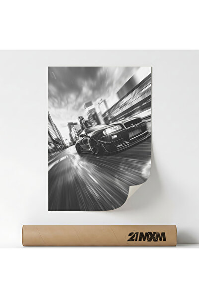 21mxm Poster 'Auto 08' Pe Panza Mata – Design Minimalist, Fara Rama