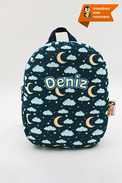 Hevi Kids HeviKids Kişiye Özel İsimli Mini Çocuk Çantası - Bulutlu Ay | 0–8 Y...