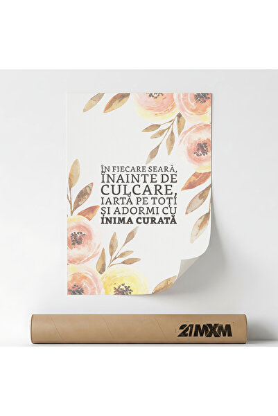 21mxm Poster decorativ, citat crestin inspirational, Inainte De Culcare, A4 (...