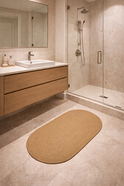 SANRUGS Home & Living Yıkanabilir ve Doğal İplerle El Örmesi Jüt Hasır Kilim ...