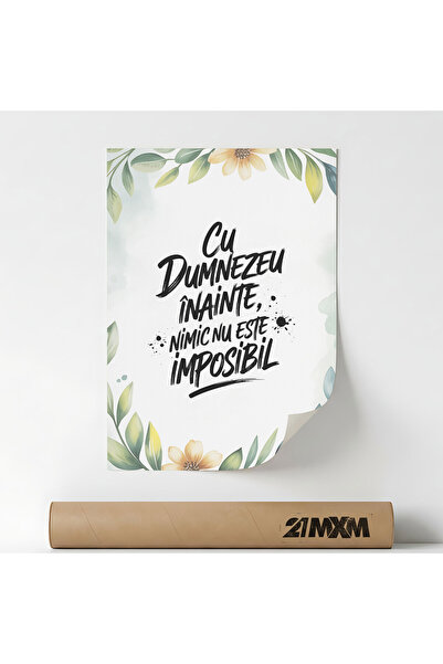 21mxm Poster decorativ, Nimic Nu Este Imposibil, design modern, textil, fara ...