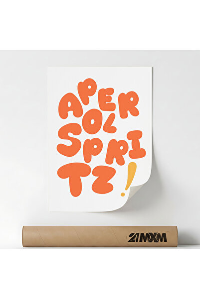 21mxm Poster Decorativ Stil Italian 'Aperitivo 93', Material Textil, A4 (21 x...