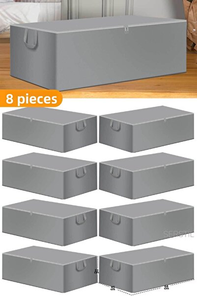 Mowo Home 8 Pieces - Gray Large Size Bed Base and Sofa Bed Type Storage Bag 6...