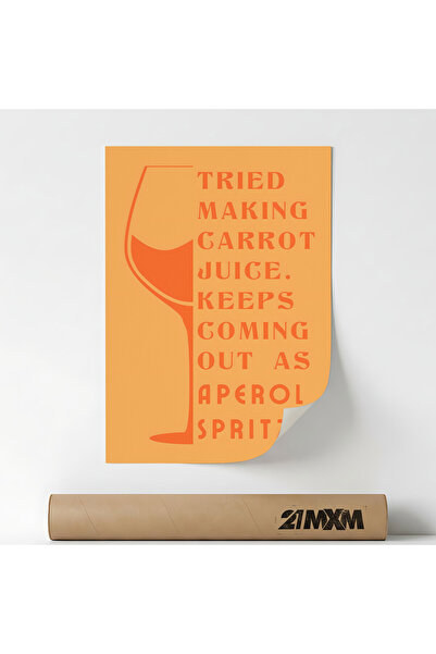 21mxm Poster Decorativ Stil Italian 'Aperitivo 67', Material Textil, Fara Rama