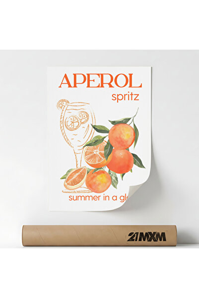 21mxm Poster Decorativ Stil Italian 'Aperitivo 76', Material Textil, A4 (21 x...