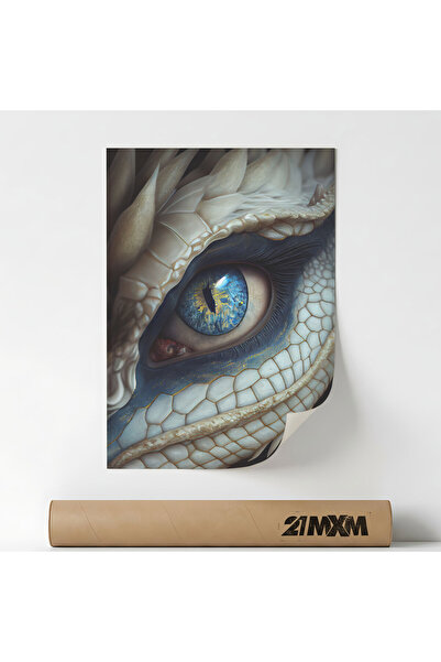 21mxm Poster 'Dragon 09' Pe Panza Mata – Design Minimalist, A4 (21 x 29.7 cm)...