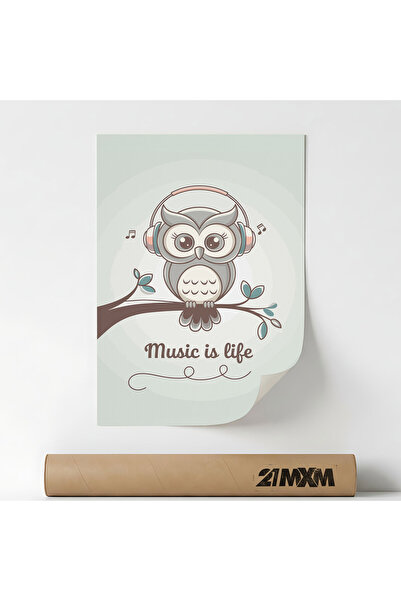 21mxm Poster Decorativ '46 Music Is Life', Material Textil, Fara Rama