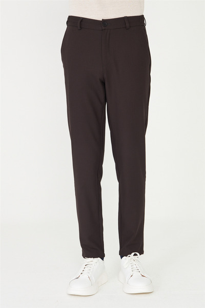 White Stone Dark Brown Jogger Pants