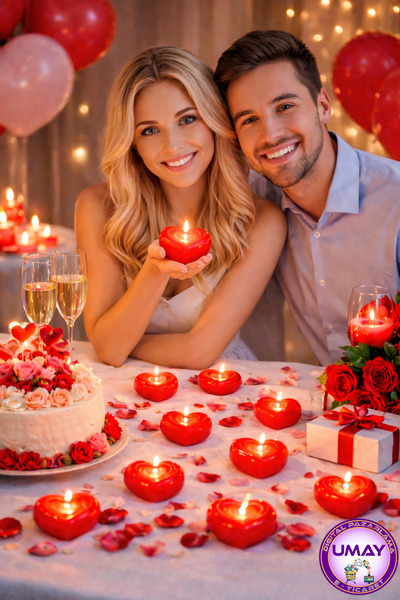 Flawless 24 Adet Kalpli LED Mum | Pilli Kalp Desenli Aşk Mum | Ledli El Gülü ...