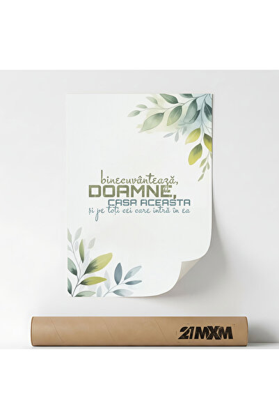21mxm Poster 'Binecuvanteaza, Doamne, Casa Aceasta' Textil – Design Minimalis...