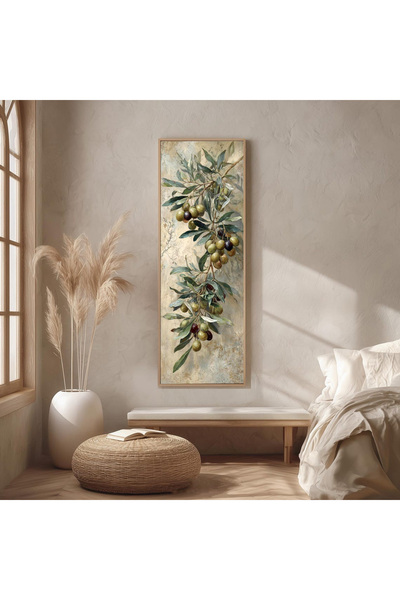 Dekorsiahome Ahşap Çerçeveli Panoramik Oturma Odası Salon Tablosu UZ0373