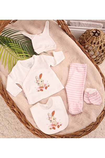 Tombyco Cute Rabbit 5-Piece Hospital Discharge Set 100% Cotton