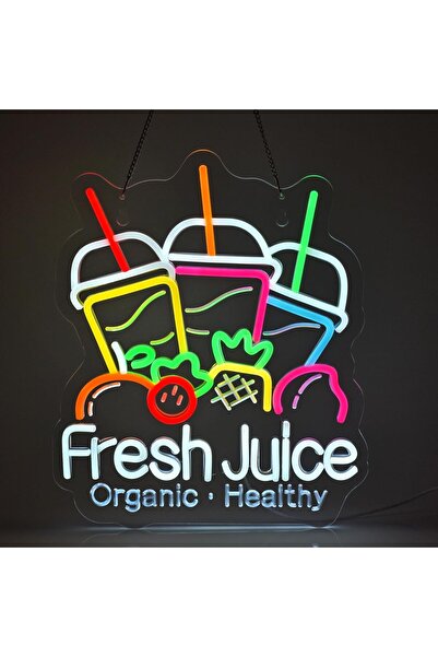 Slasa Fresh Juice Neon Sign 39x32cm with 6mm Acrylic Base LED Decor