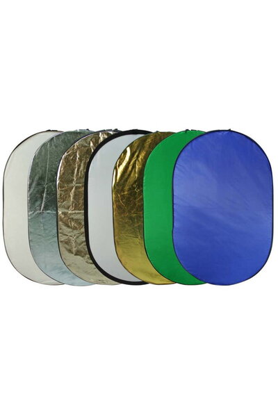 Generic Oval Reflector 7 in 1 Gold Silver Diffusion White Sunfire Blue Green ...