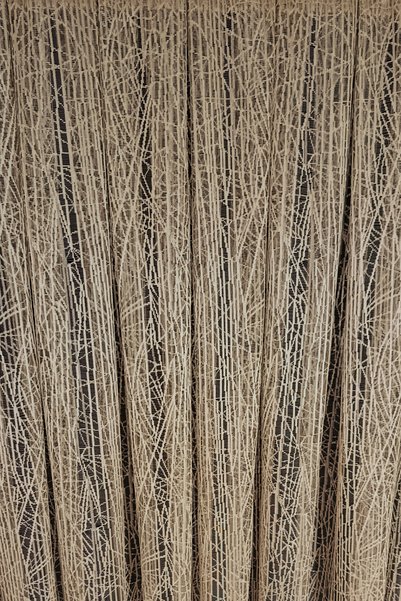 ilora home Premium Mink Beige Broken Glass Design 1/3 Fold Pleated