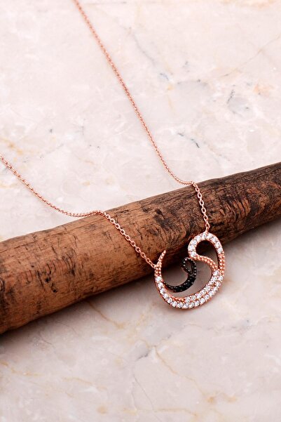 Sümer Telkari Rose Gümüş Vav Harfli Kolye 6979