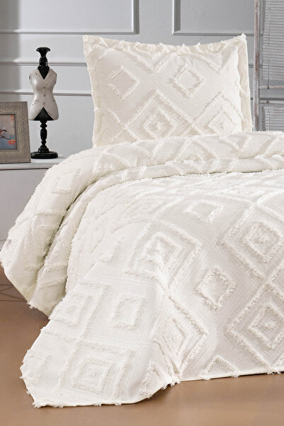 DANTEELHOME Olive 2 Piece Single Person Pique Set Cream