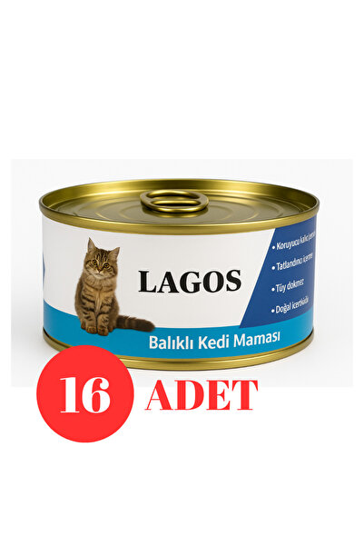 LAGOS PET Lagos Balıklı Kedi Maması 150 Gr x 16 Adet