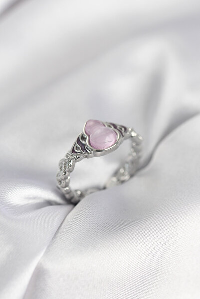 Epilons Silver Color Pink Drop Model Women's Ring - Tj-Byk4000 Zenvia-Tg4356