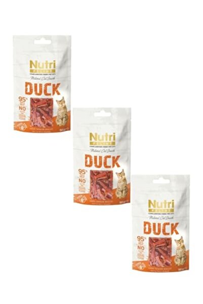 Nutri Feline %95 Ördek Etli Kedi Ödül Maması 50 gr x 3 Adet (Yüksek Protein)