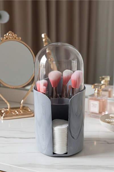 Higienox Olivia Brush Marble Patterned Makeup Brush and Cotton Organizer