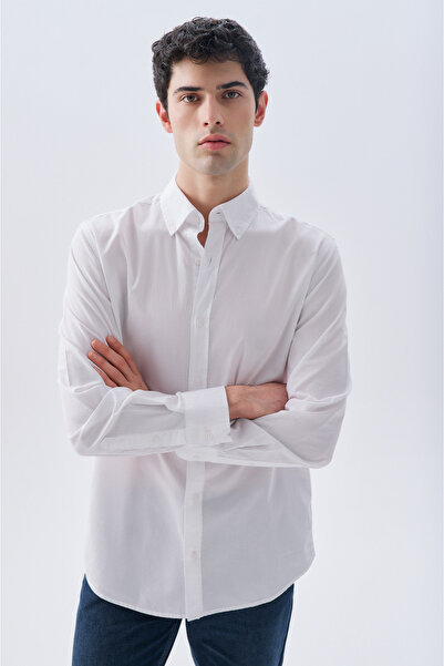 Mudo قميص بأكمام طويلة وقصة عادية