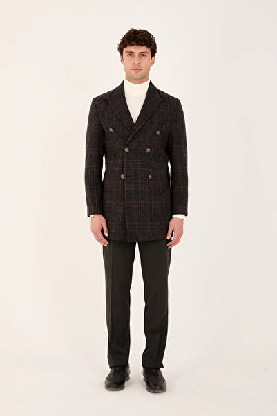 The Tailor Classics Men's Plaid Cashmere Coat