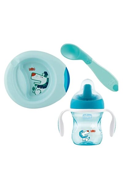 Chicco Bebek Yemek Seti 6+ Ay - Mavi Standart