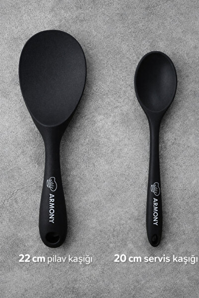 Hilamingo Home 2'li Silikon Mutfak Gereçleri Seti;1 adet pilav kaşığı 1 adet ...