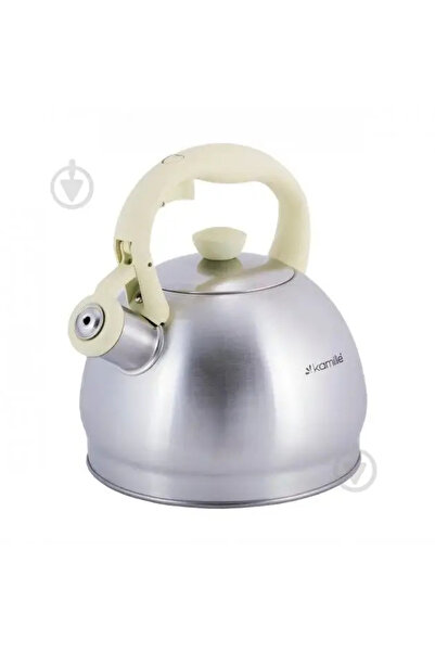 Kamille Βραστήρας από ανοξείδωτο ατσάλι με σφυρίχτρα 2 λίτρα μπεζ