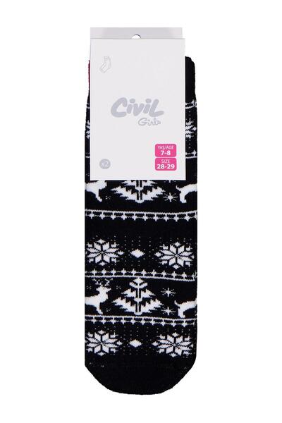 Civil Girls Кърпа Snow Deer, 2 броя Чорапи за момичета 3-11 години - Стандарт...