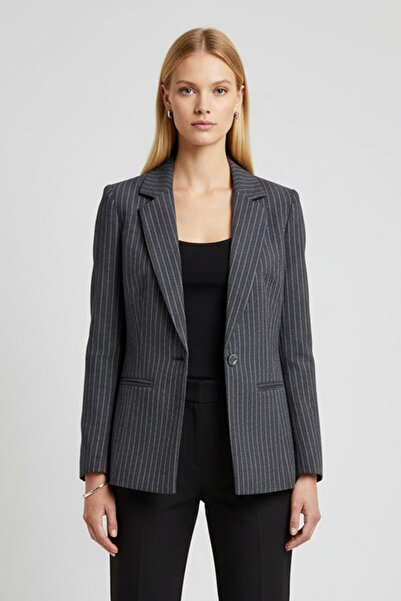 Rays 4594A Striped Classic Collar Jacket Navy