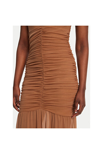 Bardot damskie sukienka_koktajlowa brazowy Sephera 59872DB