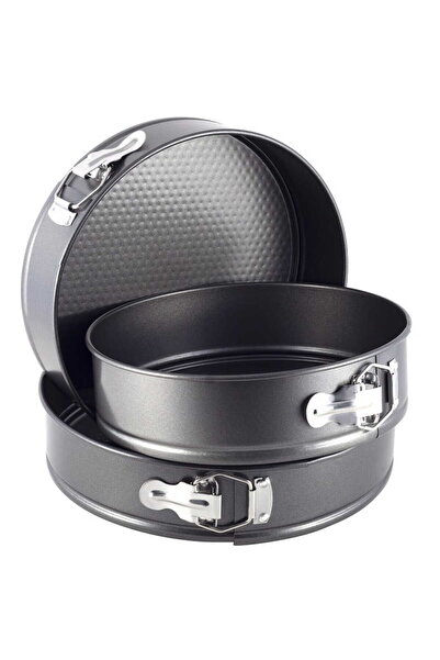 Kamille tăvi de copt, set de 3, 24x6,5cm, 26x6,5cm, 28x6,5cm, negre