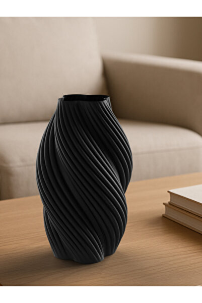 Lunera Accessories Modern Spiral Vazo – 3D Baskı Dekoratif Tasarım Vazo