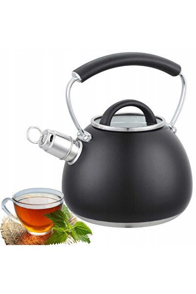 Kamille Βραστήρας με σφύριγμα, Ofenbach, Ανοξείδωτο ατσάλι, 2,5 L, Μαύρο/Ασημί