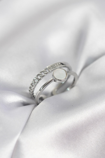 Skygo Minimal Queen Written Silver Color Brass Women's Ring - Tj-Byk4090