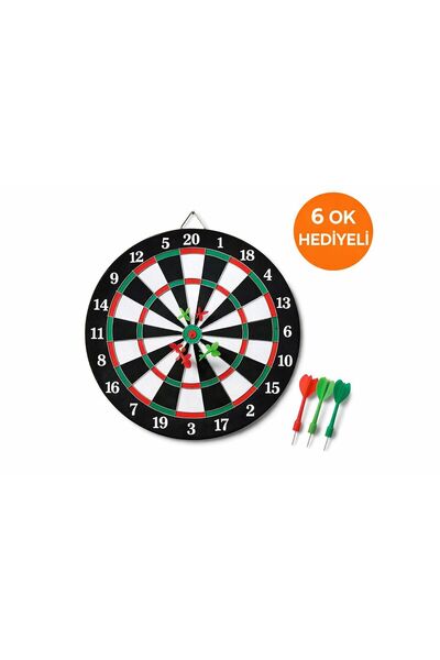 madewithlove 15 İnç Çift Taraflı Dart Tahtası 860 Gram Orta Boy Duvara Asılab...