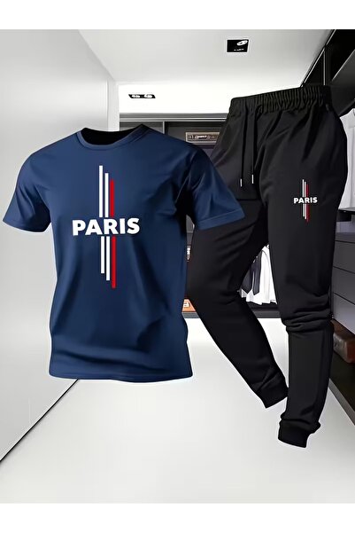 PAVRO Unisex Oversize Shorts Set Top and Bottom Two-Piece Comfortable Mixed P...