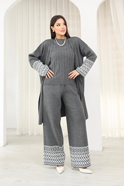 ALCHON Round Neck Sleeveless Badi U Long Sleeve Midi Length Cardigan Elastic ...