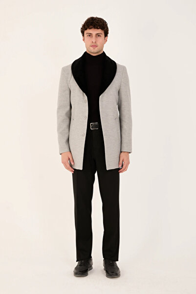 The Tailor Classics Men's Fur Collar Coat Straight Cut Classic Winter Outerwear