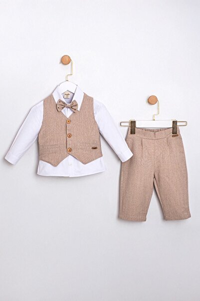 HAUSEkids 9-24 Months Petit King Baby Boy 3-Piece Set-Latte
