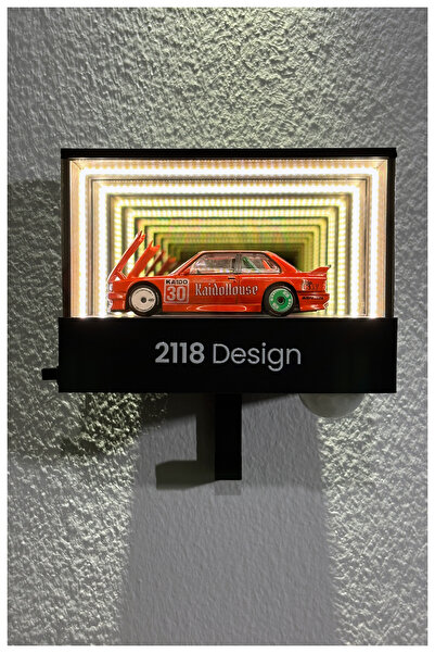 2118 Design Sonsuz Garaj - Sensörlü Şarjlı Model Araç Sergileme Standı & Gece...