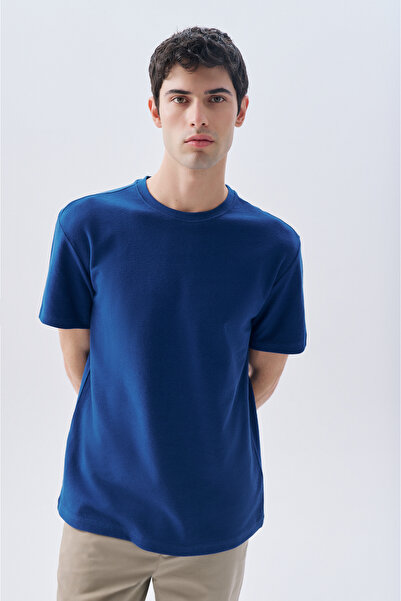 Mudo تي شيرت فضفاض مناسب برقبة دائرية