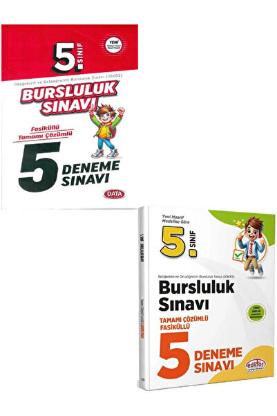 Efsane Yayınları 5.Sınıf Data Bursluluk Sınavı 5 Li Deneme + 5.Sınıf Editör B...