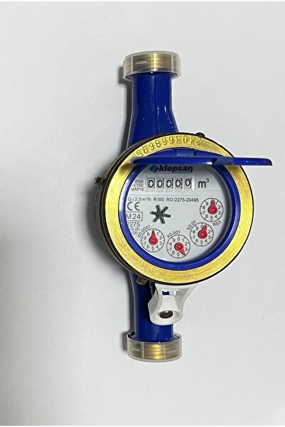 Klepsan 190 mm Uzun Tip Kuru Tip Çok Hüzmeli Soğuk Su Sayacı