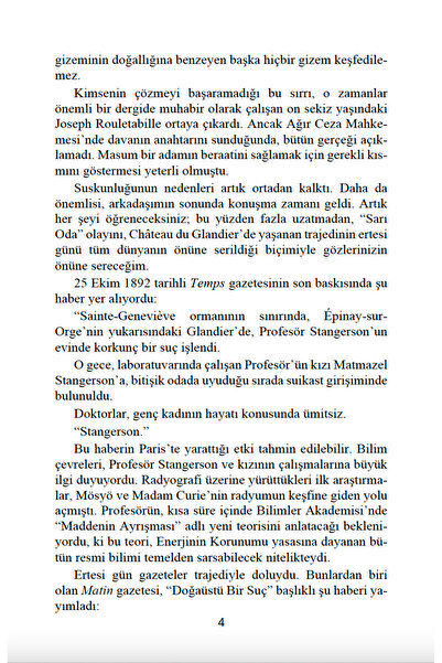 Giz Kitap Sarı Odanın Gizemi