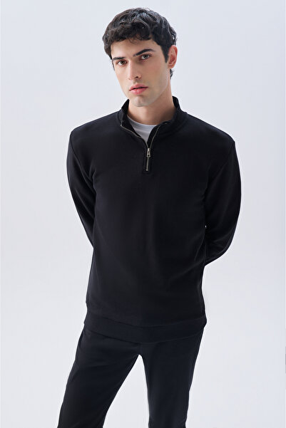 Mudo FERMUARLI DİK YAKA SWEATSHIRT