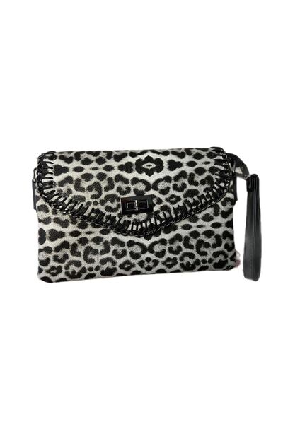 BONİTA Women's Shoulder Bag Envelope Model with Beaded Design